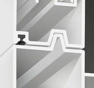 Animated image of Tongue-and-groove with integral joint seal