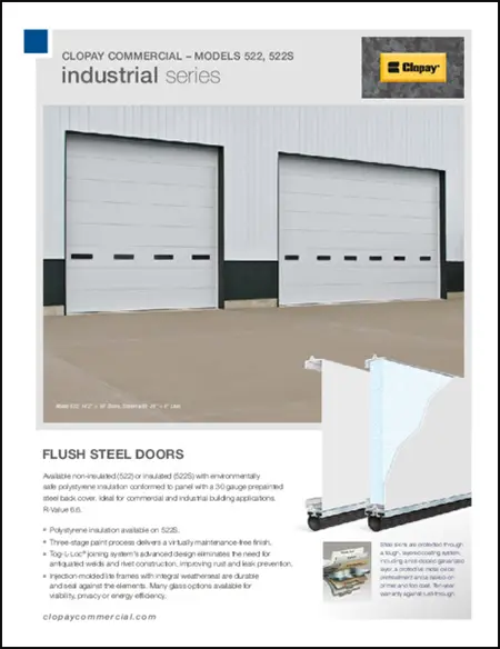 Model 522/522S industrial garage door