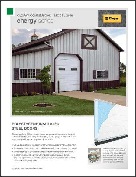 Model 3150 energy overhead sectional garage door