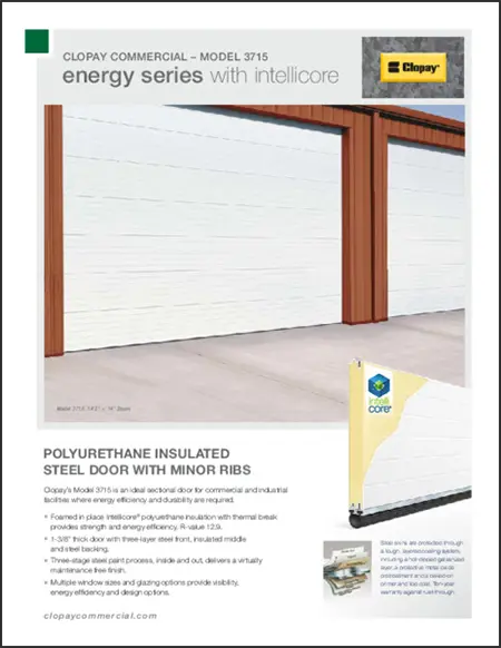 Model 3715 Intellicore overhead doors