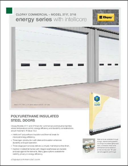 Model 3717-3718 Intellicore overhead door