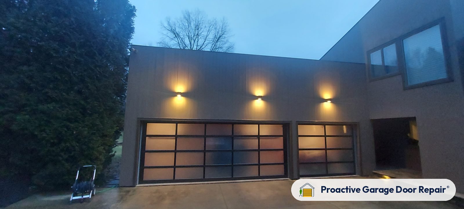 Insulated garage door installed by Proactive Garage Door Repair