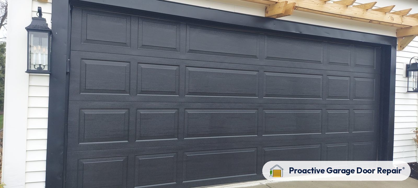 New garage door and springs installed by Proactive Garage Door Repair