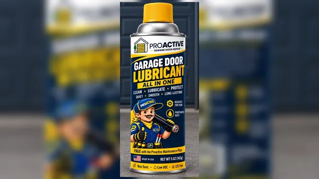 Proactive Garage Door Lubricant spray can with Mr. Pro