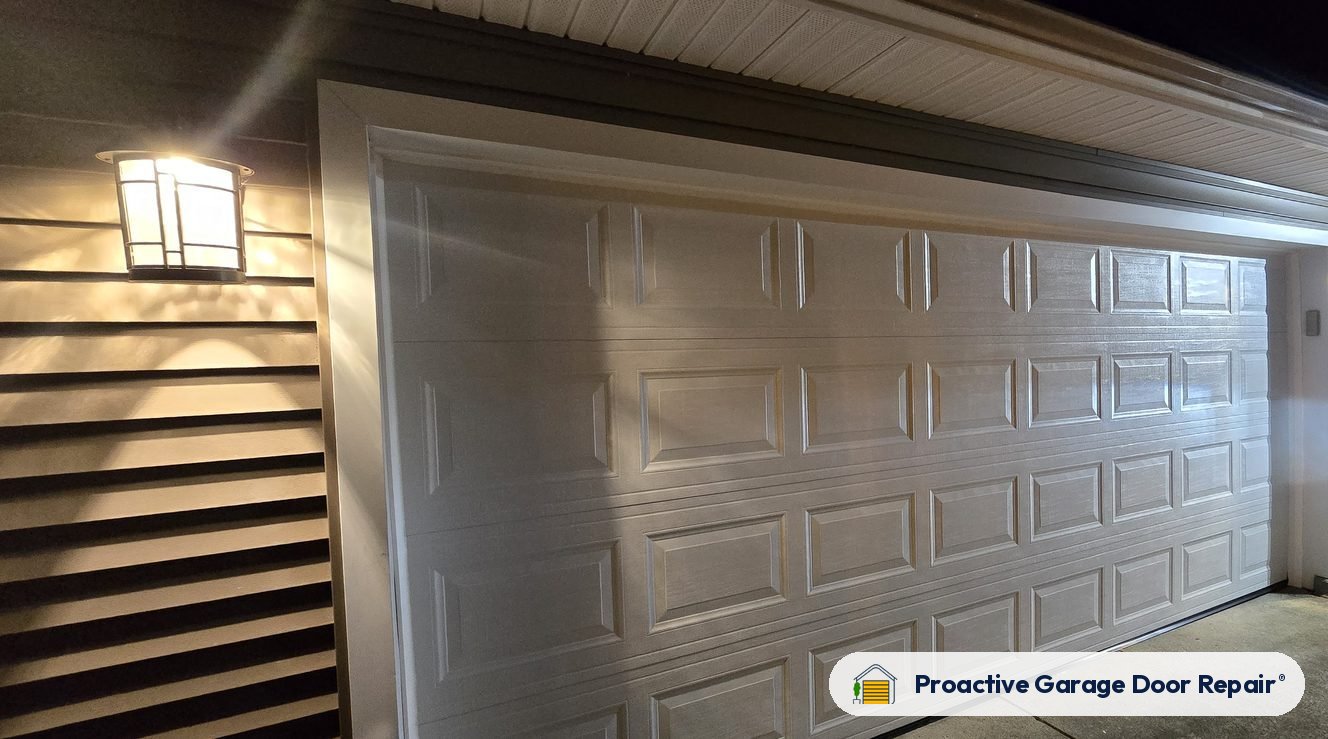 Residential garage door on a Proactive Garage Door Repair job in Strongsville, Ohio