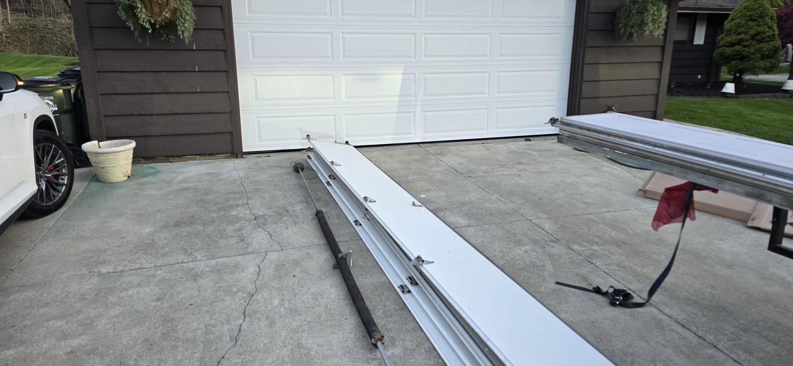 Garage door installation in progress by Proactive Garage Door Repair