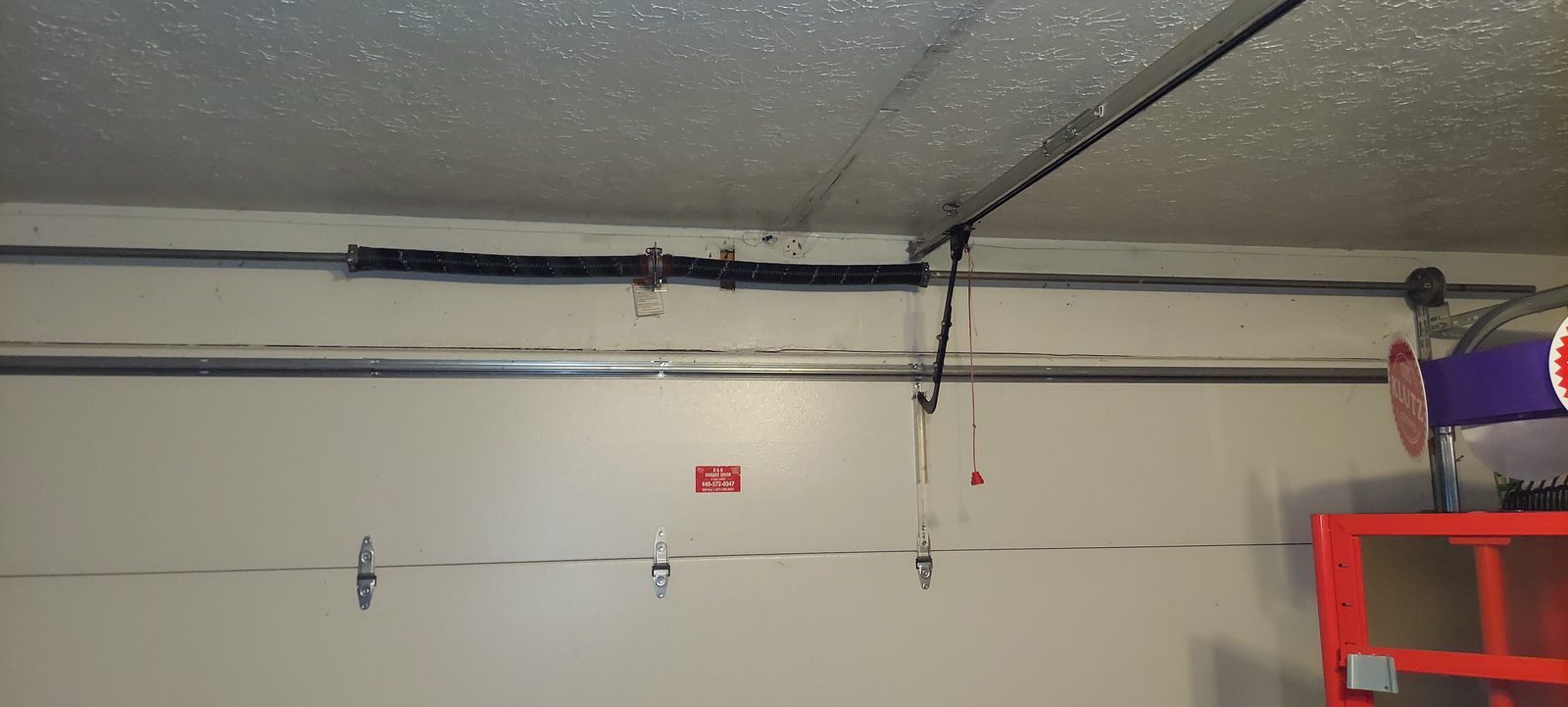 Garage door spring replacement job by Proactive Garage Door Repair