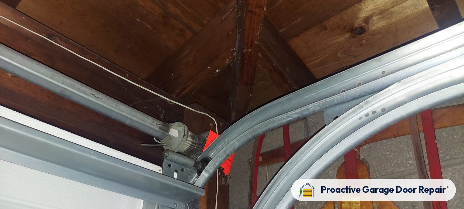 Garage door lift cable and cable drum, Proactive Garage Door Repair job
