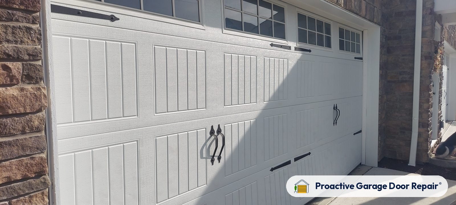 Garage door exterior at a Proactive Garage Door Repair customer home in Avon, Ohio