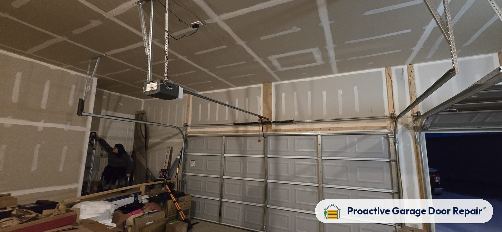 Garage door springs, tracks and hardware serviced by Proactive Garage Door Repair