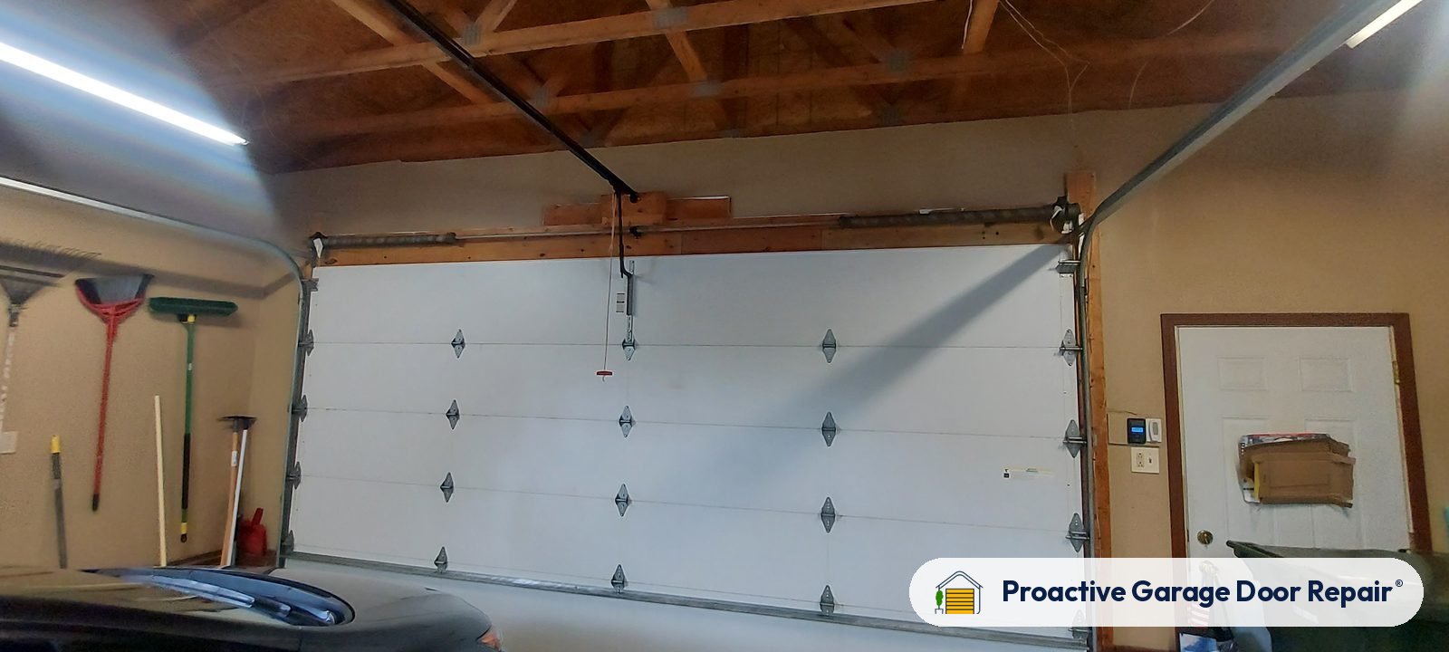 Garage door springs, tracks and hardware serviced by Proactive Garage Door Repair
