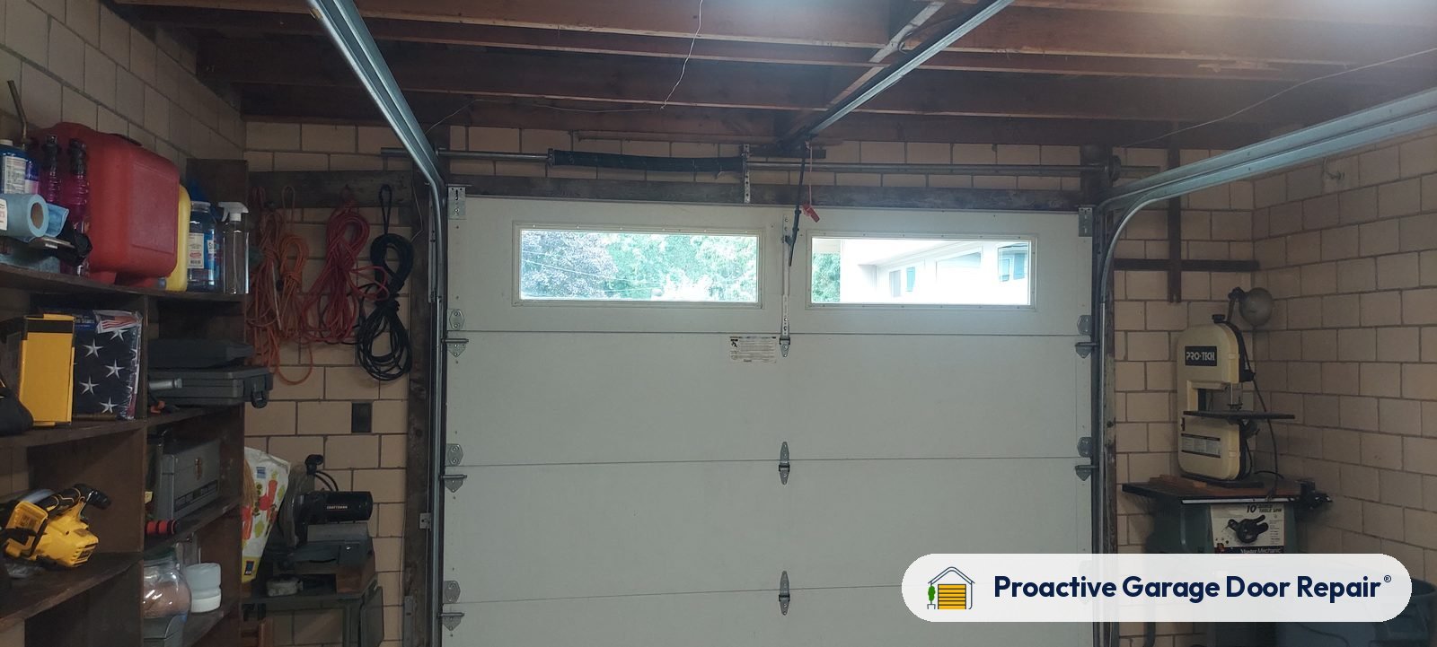 Garage door springs, tracks and hardware serviced by Proactive Garage Door Repair