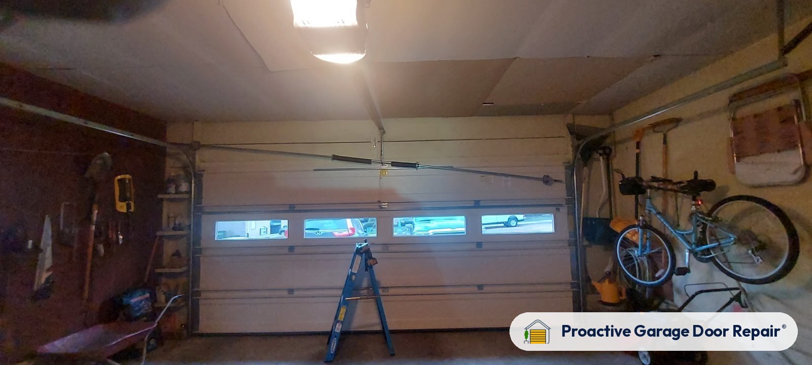 Garage door springs, tracks and hardware serviced by Proactive Garage Door Repair