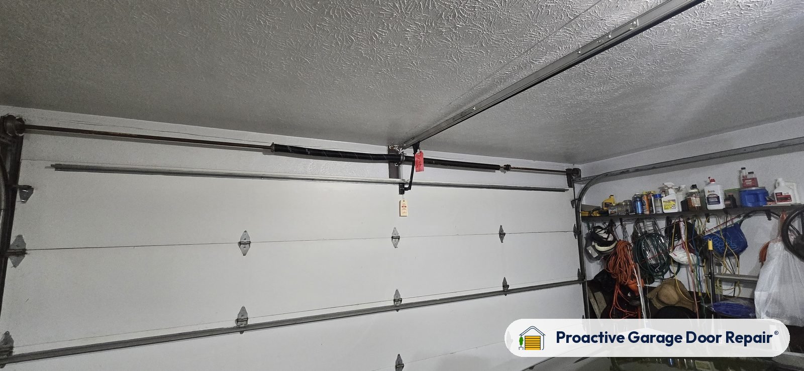 Garage door springs, tracks and hardware serviced by Proactive Garage Door Repair