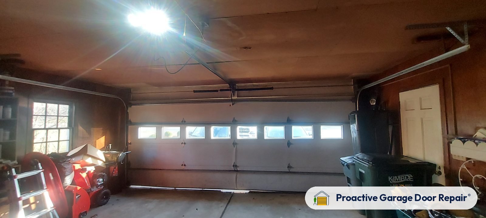 Garage door springs, tracks and hardware serviced by Proactive Garage Door Repair