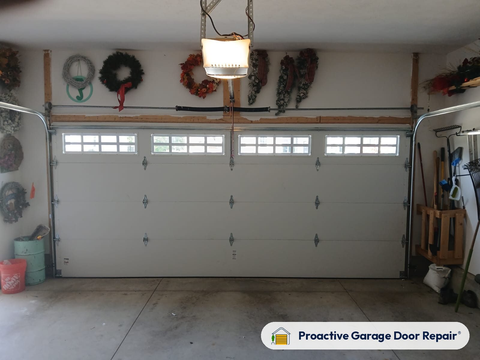 Garage door springs, tracks and hardware serviced by Proactive Garage Door Repair