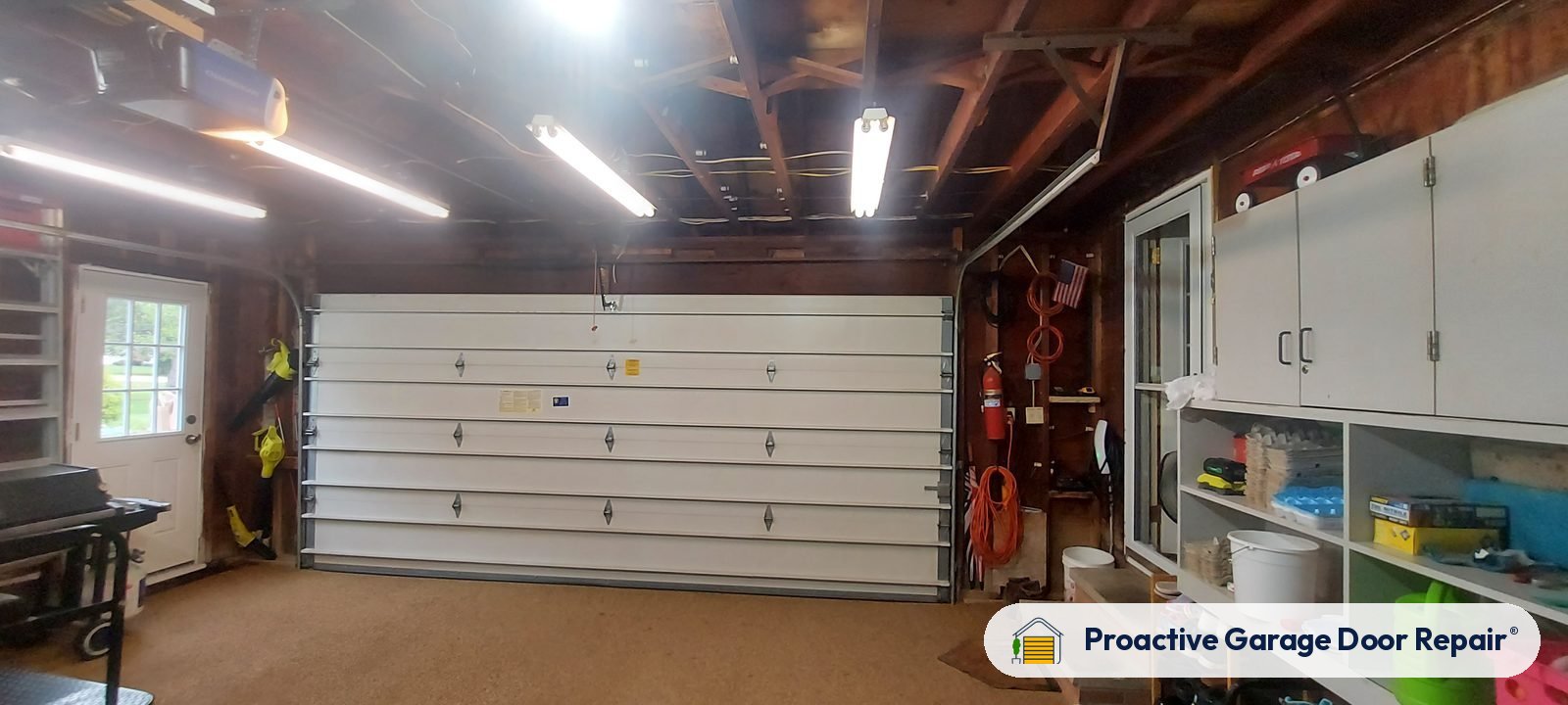 Garage door springs, tracks and hardware serviced by Proactive Garage Door Repair