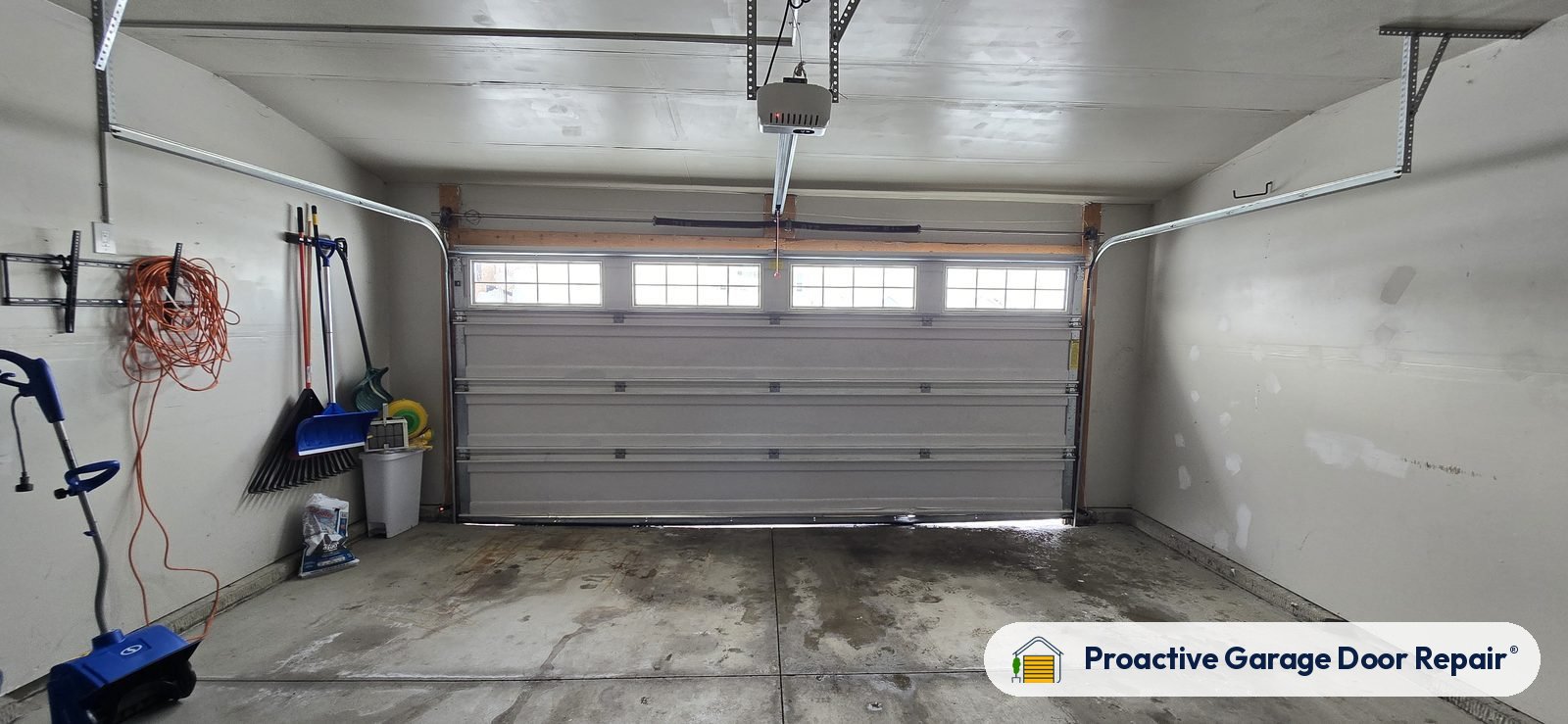 Garage door springs, tracks and hardware serviced by Proactive Garage Door Repair