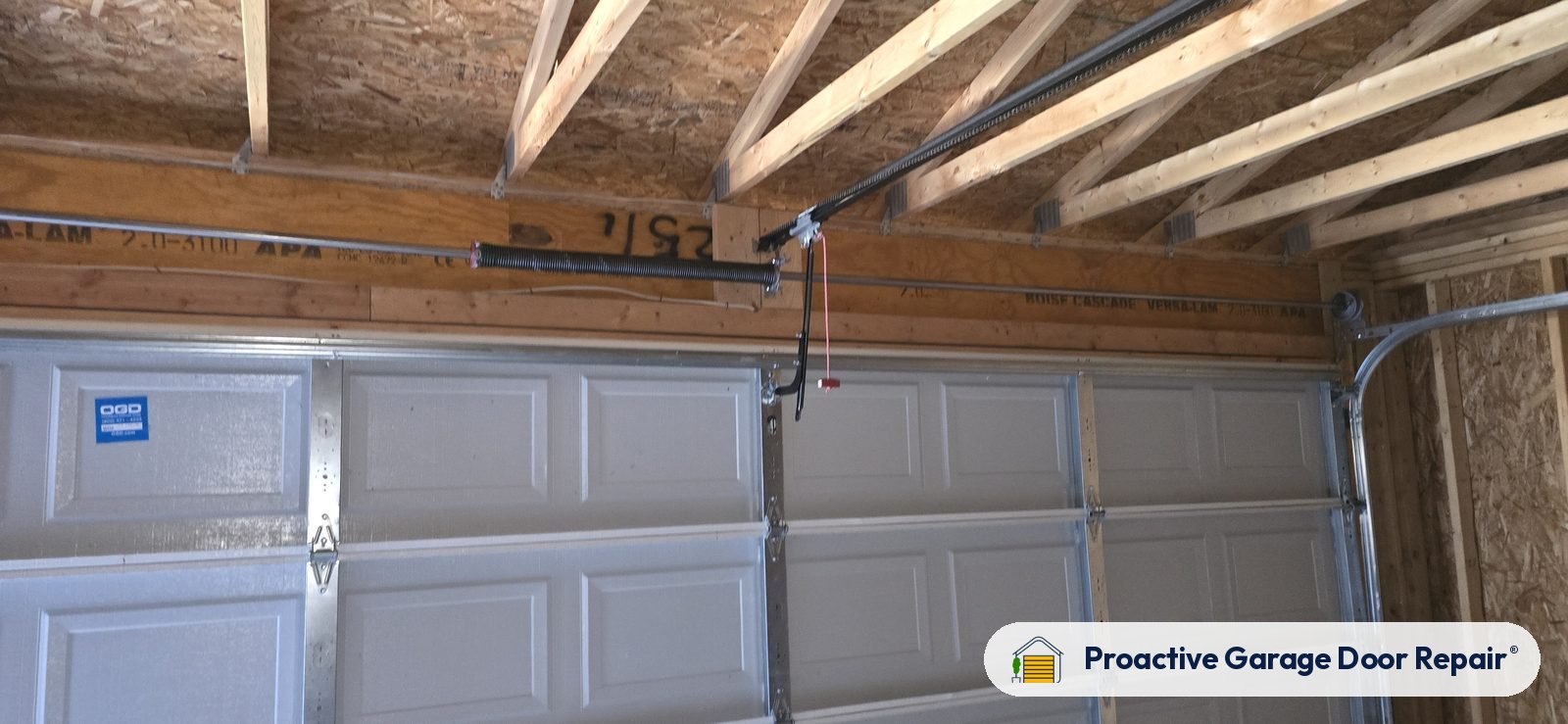 Garage door springs, tracks and hardware serviced by Proactive Garage Door Repair