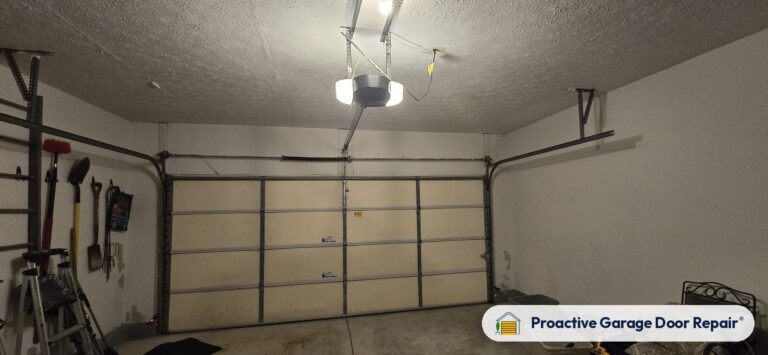 Garage door from inside after a tune-up by Proactive Garage Door Repair