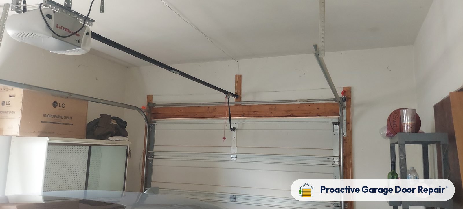 Garage door opener serviced by Proactive Garage Door Repair