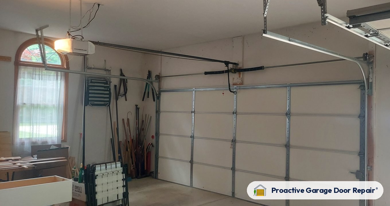 Inside view of a garage door after a Proactive Garage Door Repair visit