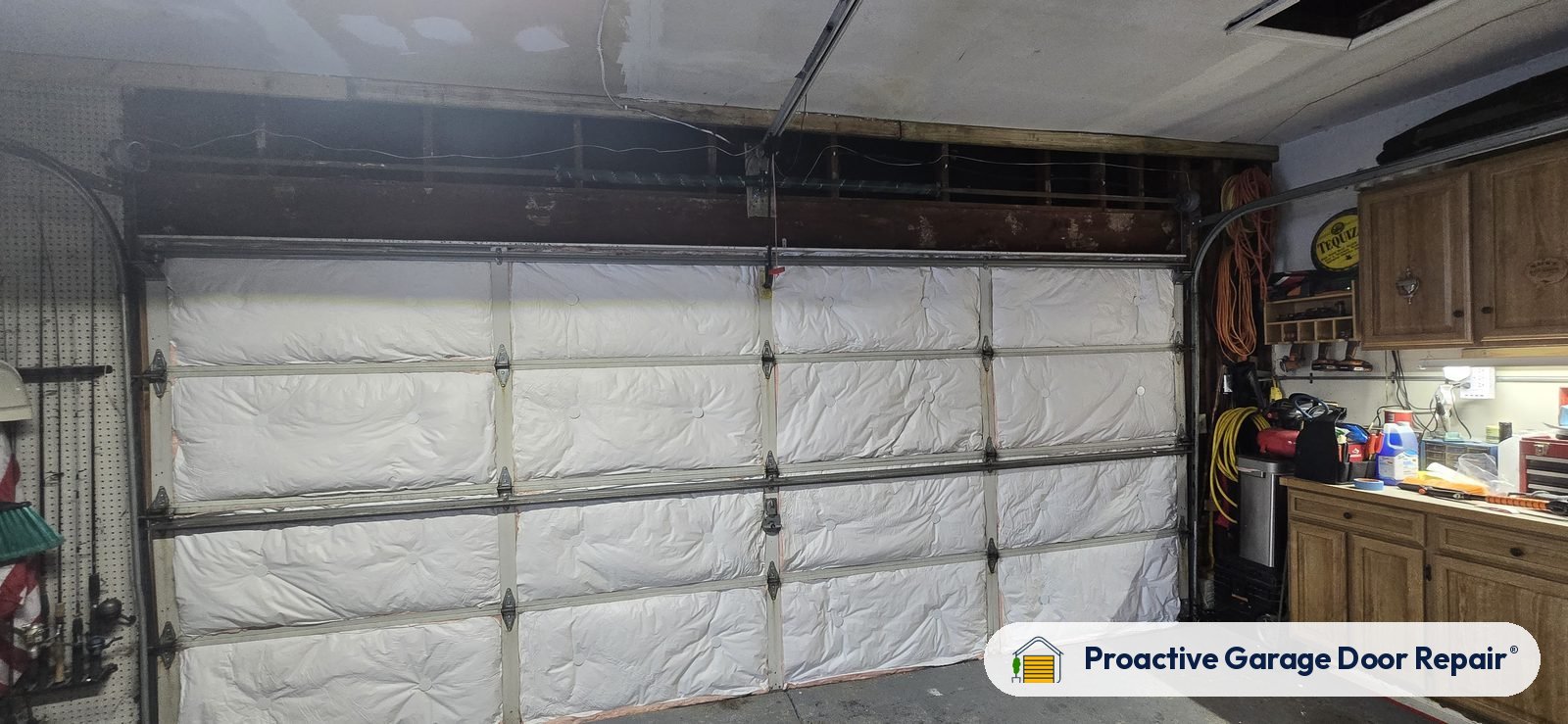 Inside view of a garage door after a Proactive Garage Door Repair visit