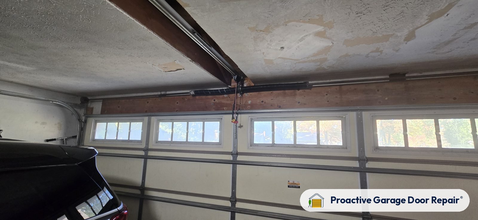 Inside view of a garage door after a Proactive Garage Door Repair visit, photo 2