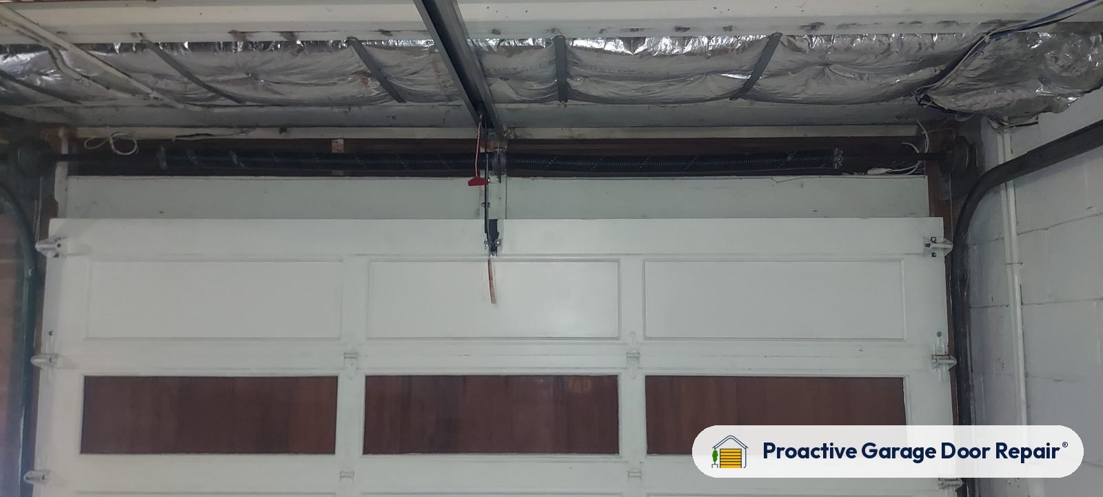Inside view of a garage door after a Proactive Garage Door Repair visit