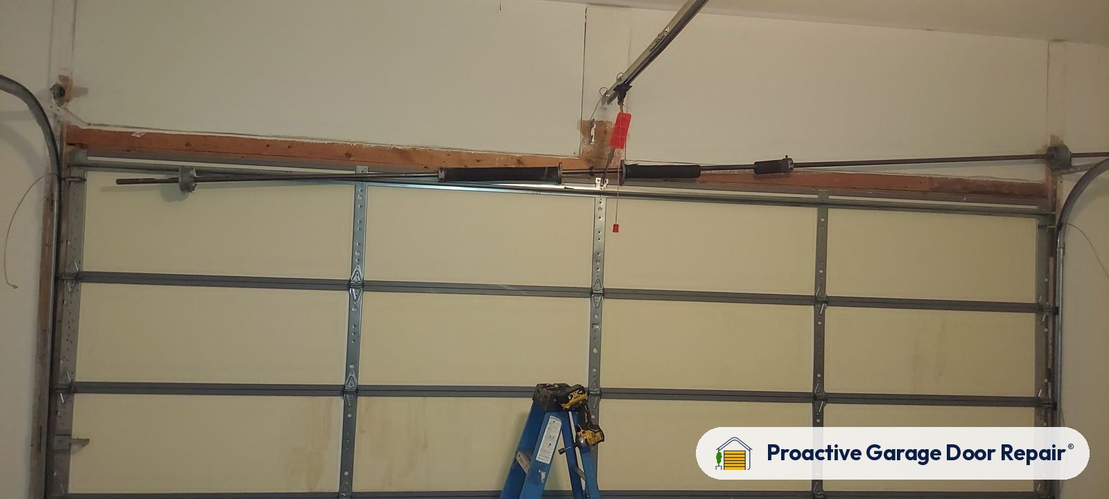 Inside view of a garage door after a Proactive Garage Door Repair visit
