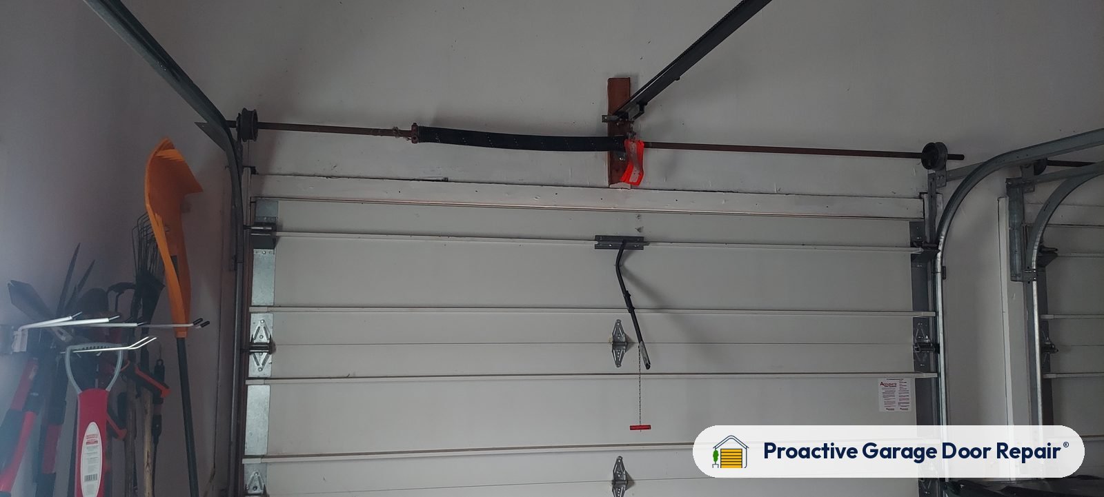 Inside view of a garage door after a Proactive Garage Door Repair visit, photo 2