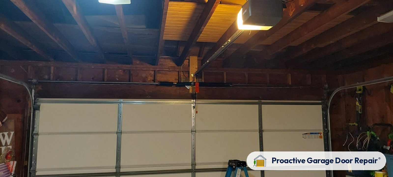 Inside view of a garage door after a Proactive Garage Door Repair visit