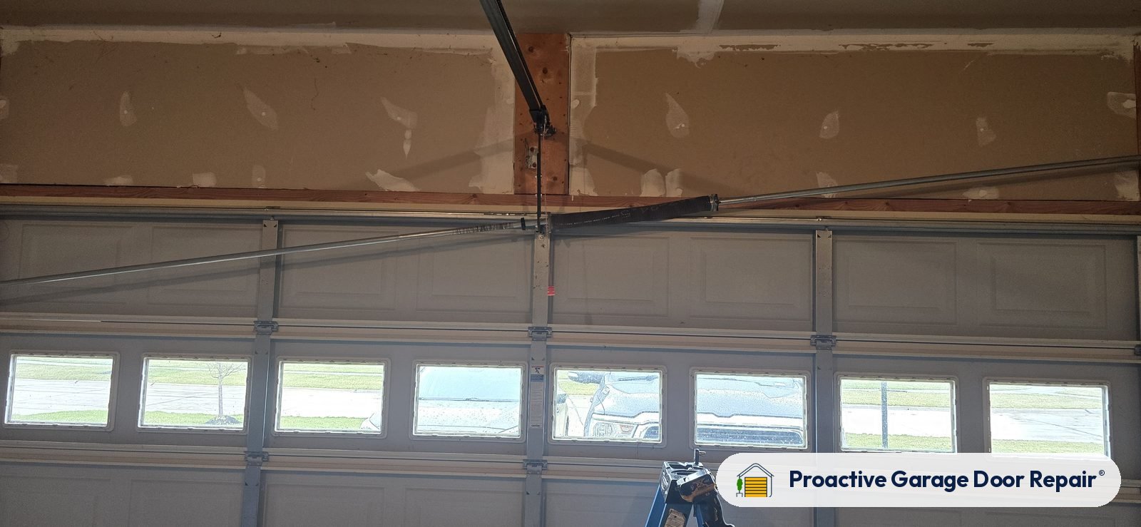 Inside view of a garage door after a Proactive Garage Door Repair visit