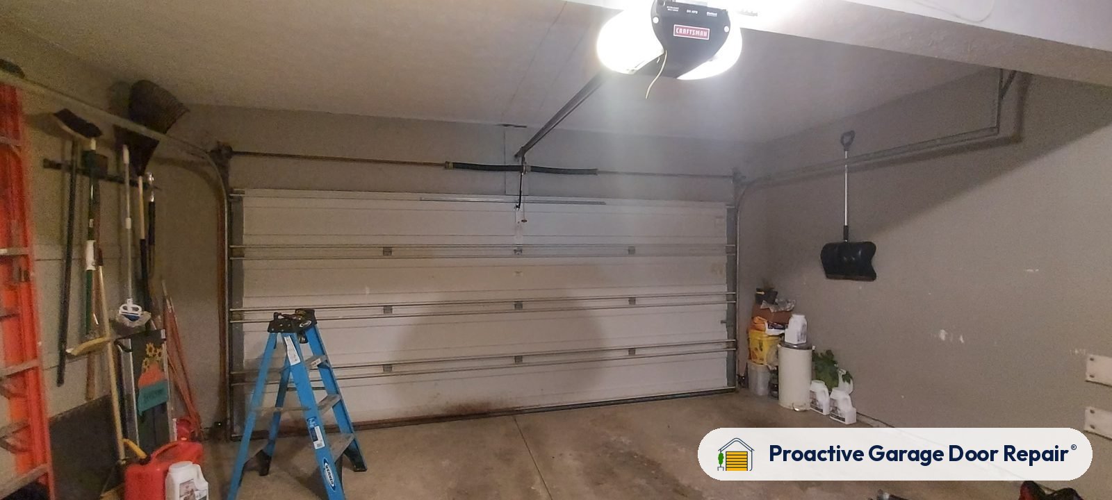 Inside view of a garage door after a Proactive Garage Door Repair visit