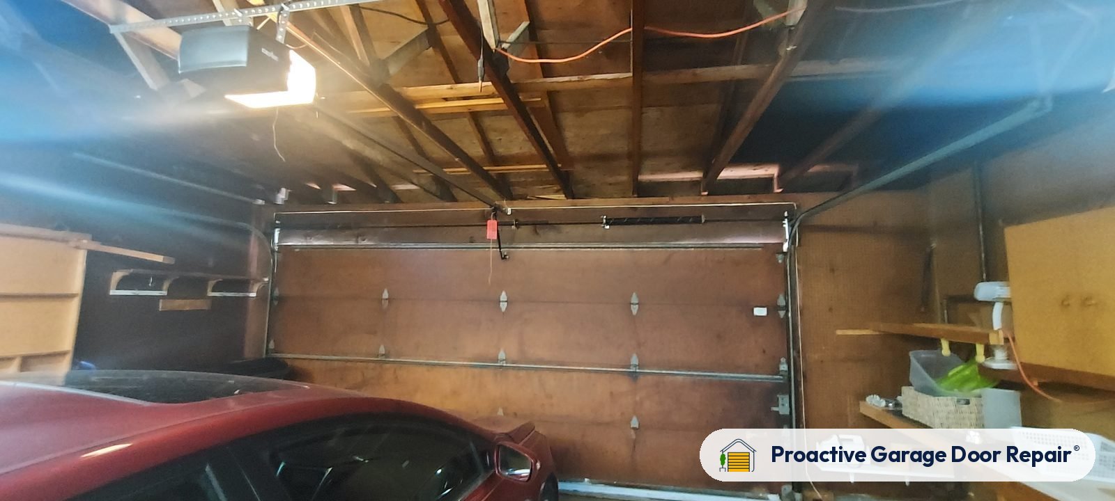 Inside view of a garage door after a Proactive Garage Door Repair visit