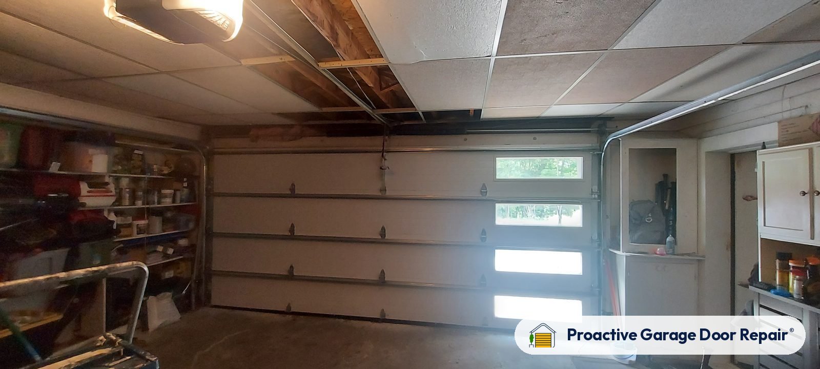Inside view of a garage door after a Proactive Garage Door Repair visit