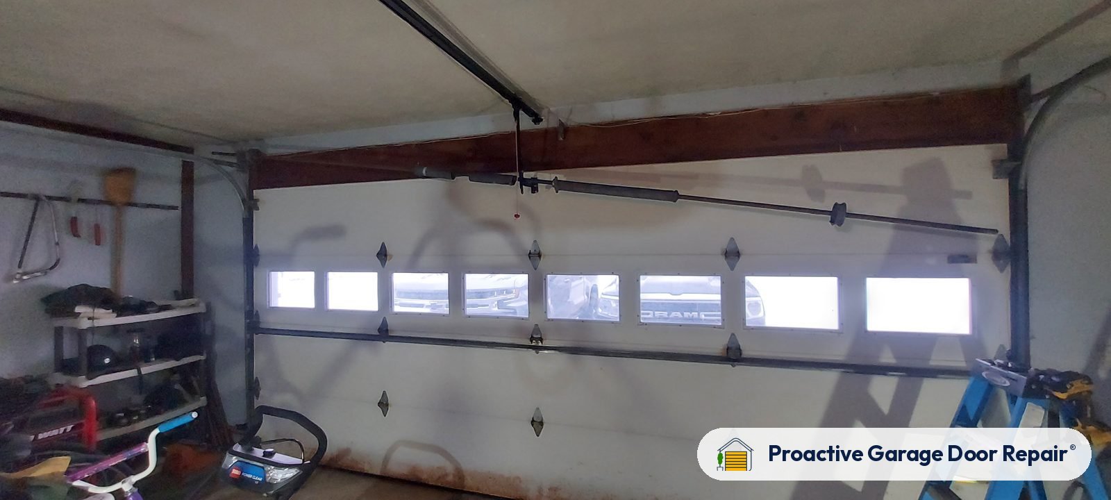 Inside view of a garage door after a Proactive Garage Door Repair visit, photo 2