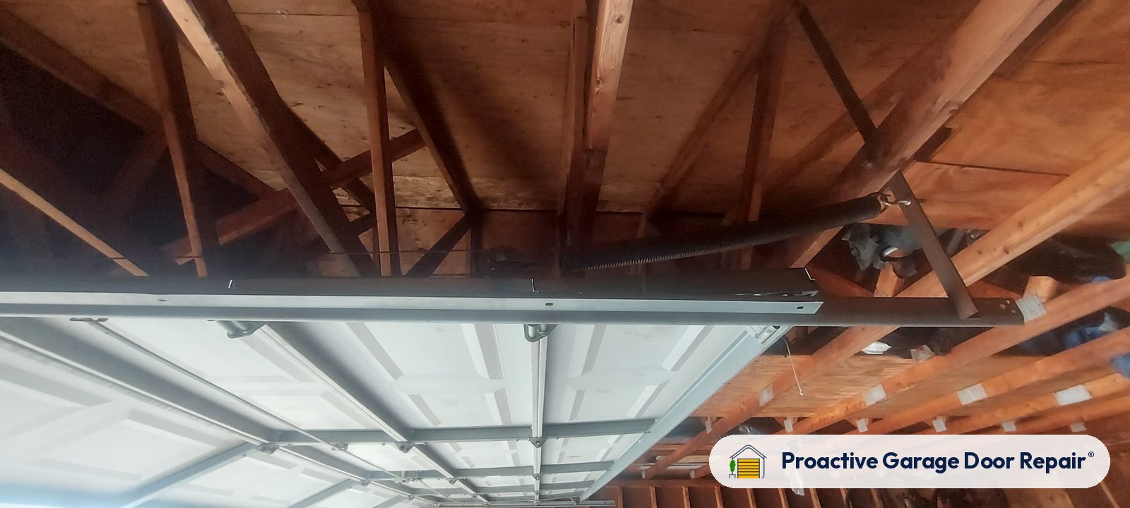 Inside view of a garage door after a Proactive Garage Door Repair visit