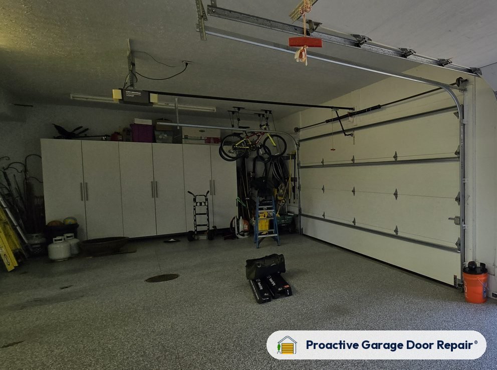 Inside view of a garage door after a Proactive Garage Door Repair visit