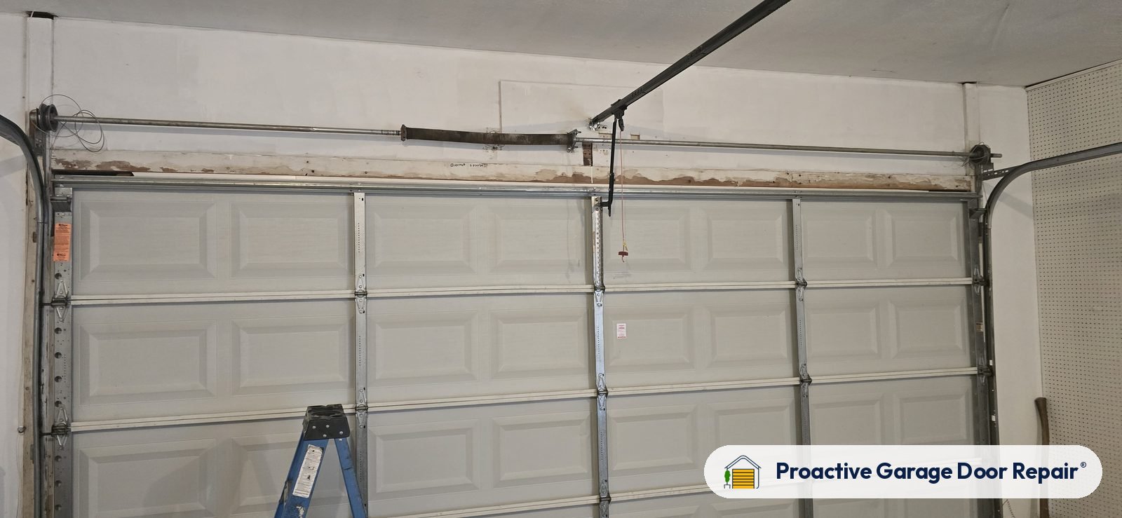 Inside view of a garage door after a Proactive Garage Door Repair visit