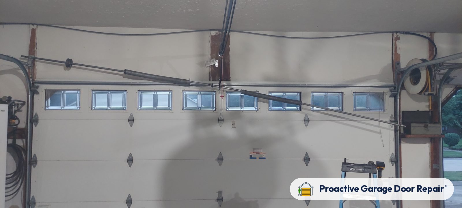 Inside view of a garage door after a Proactive Garage Door Repair visit
