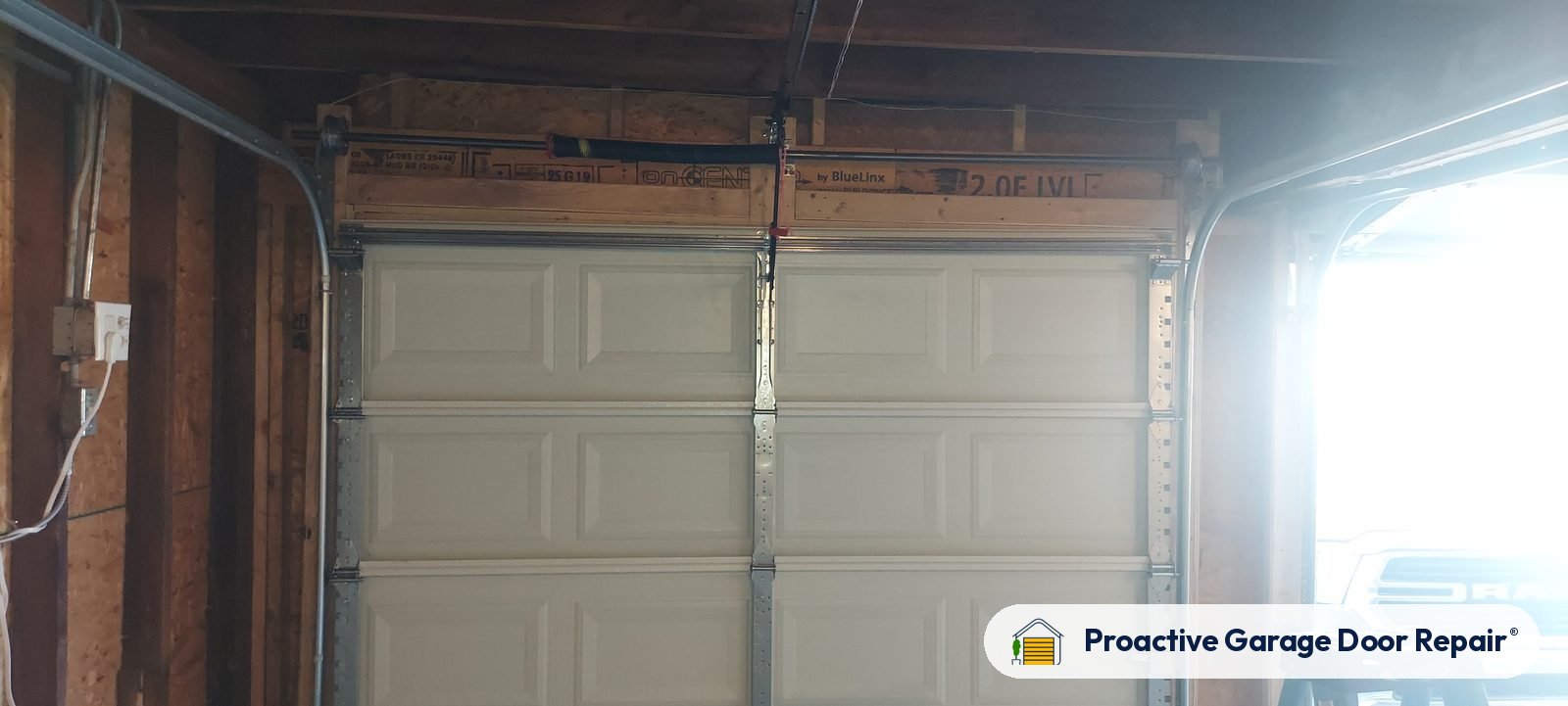 Inside view of a garage door after a Proactive Garage Door Repair visit, photo 2