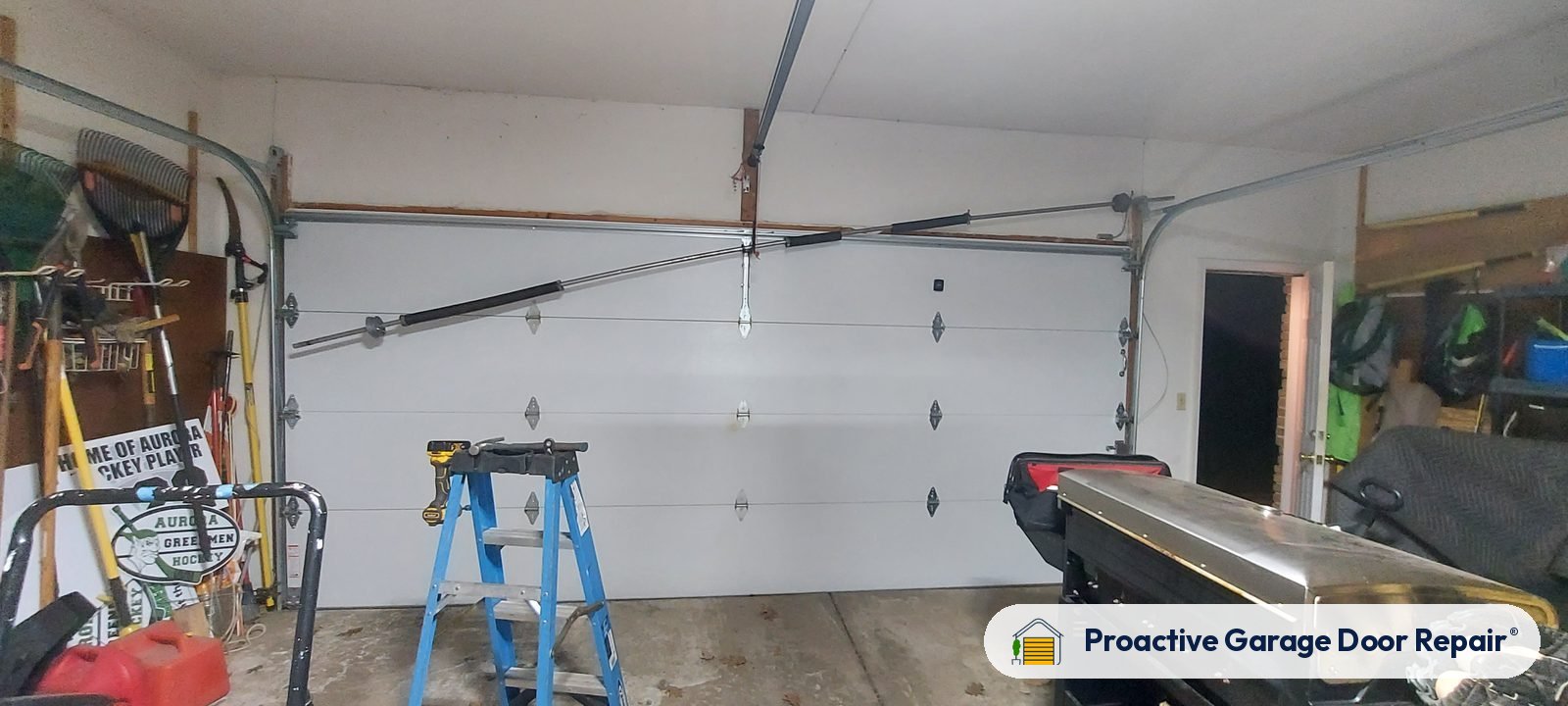 Inside view of a garage door after a Proactive Garage Door Repair visit