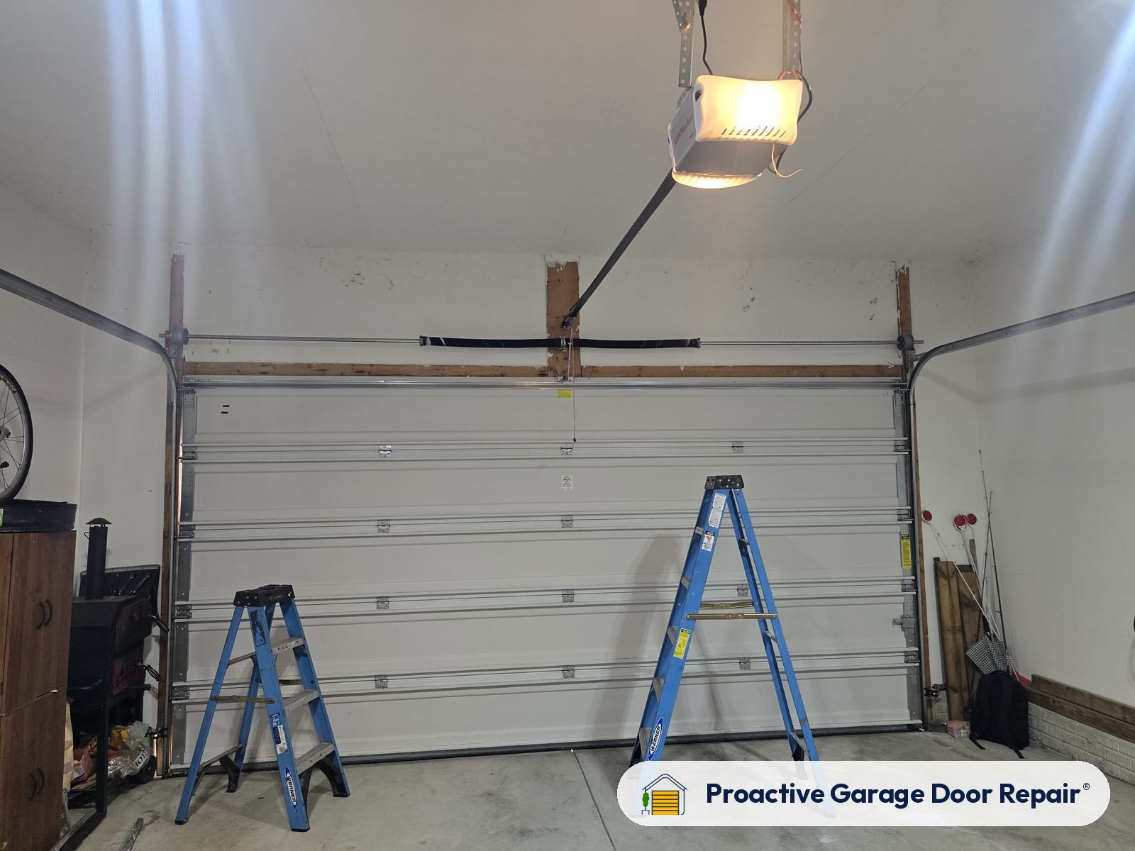 Inside view of a garage door after a Proactive Garage Door Repair visit