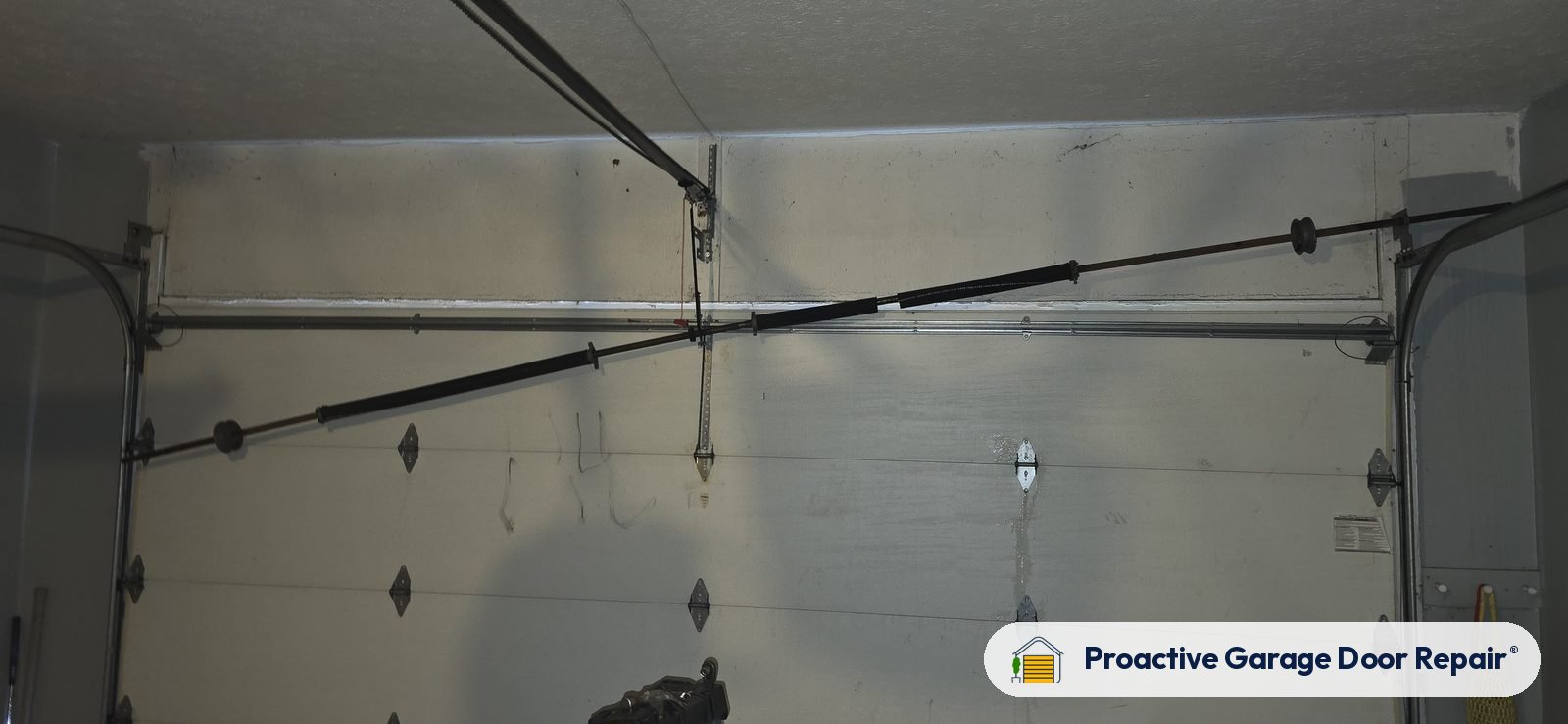 Inside view of a garage door after a Proactive Garage Door Repair visit