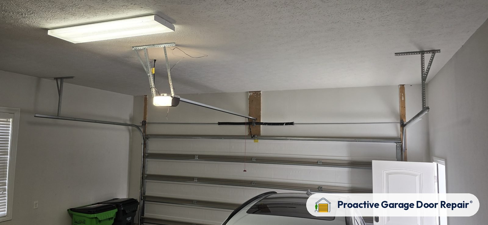 Inside view of a garage door after a Proactive Garage Door Repair visit