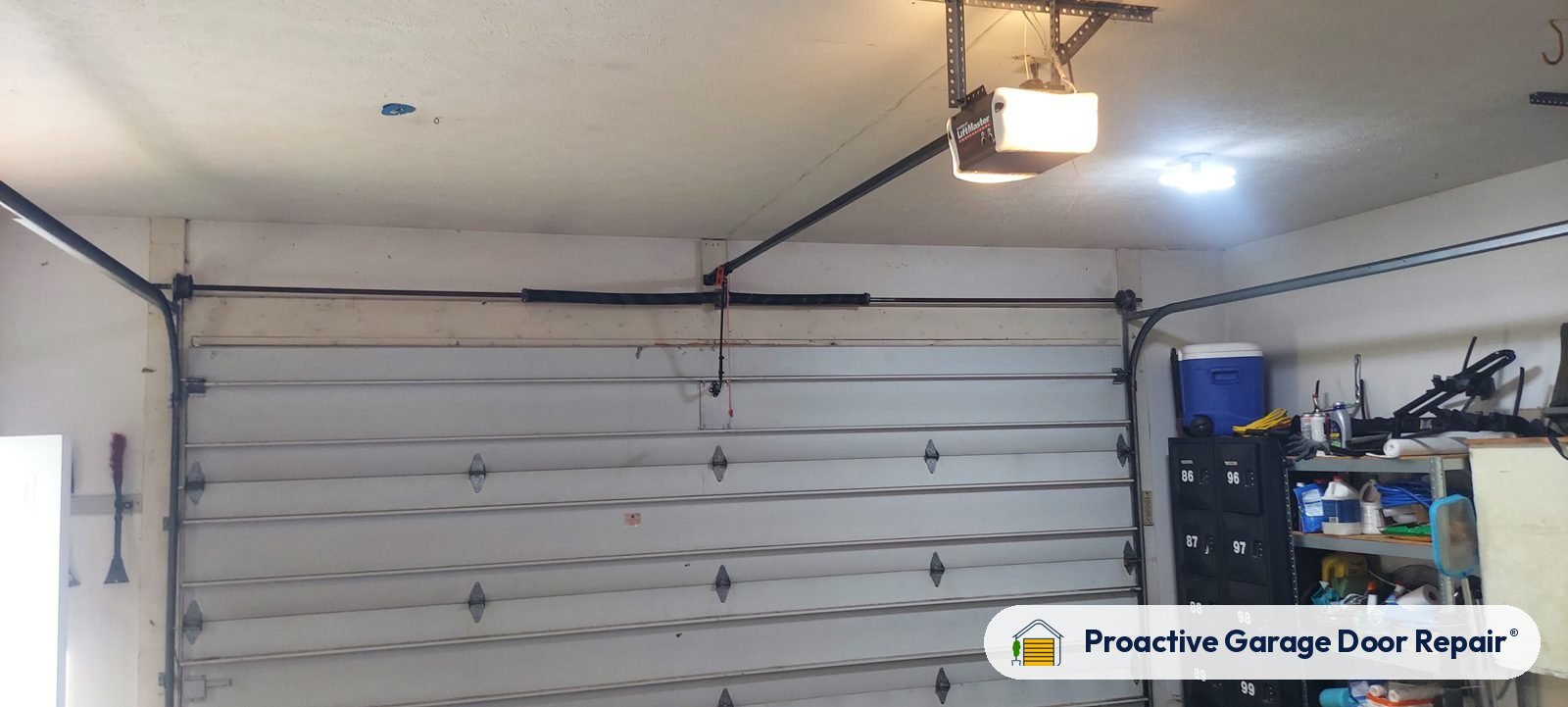 Inside view of a garage door after a Proactive Garage Door Repair visit, photo 2