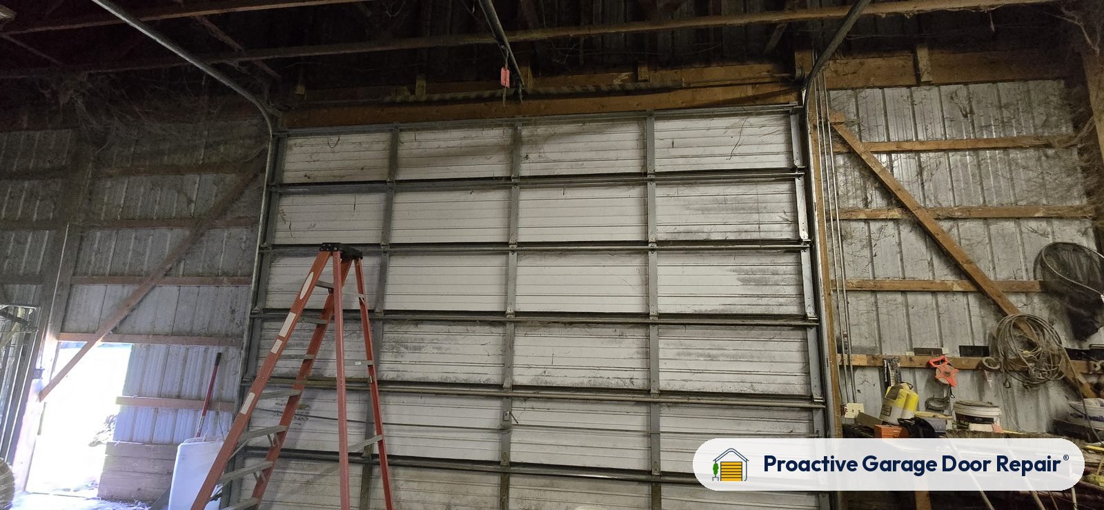 Inside view of a garage door after a Proactive Garage Door Repair visit