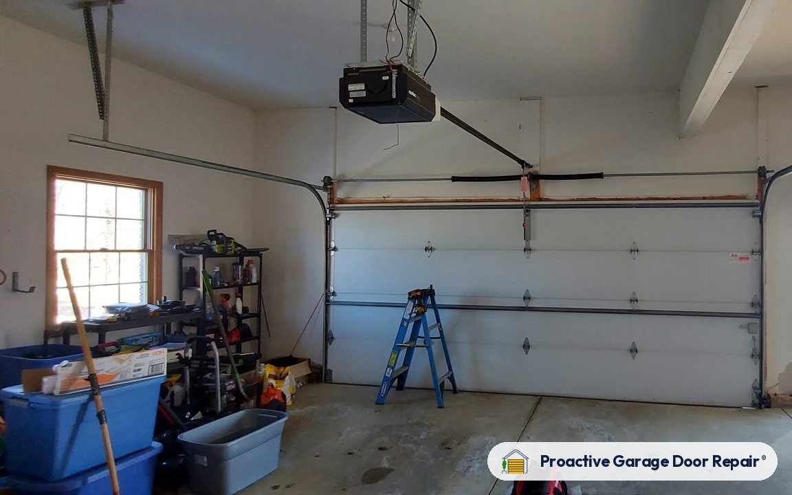 Inside view of a garage door after a Proactive Garage Door Repair visit