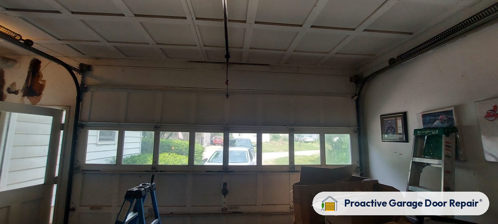 Inside view of a garage door after a Proactive Garage Door Repair visit